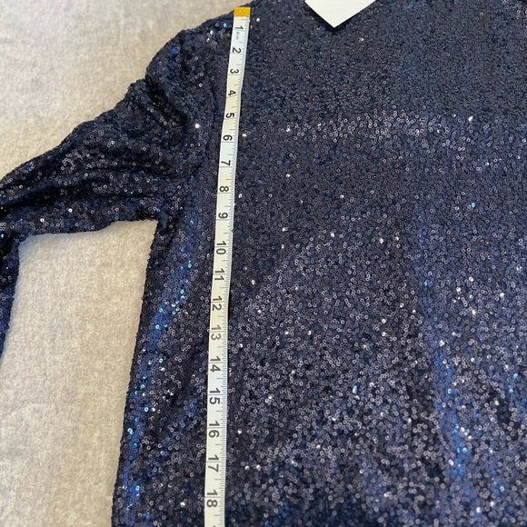 H&M Sequin Navy Blue Top-NWT - Picture 8 of 11
